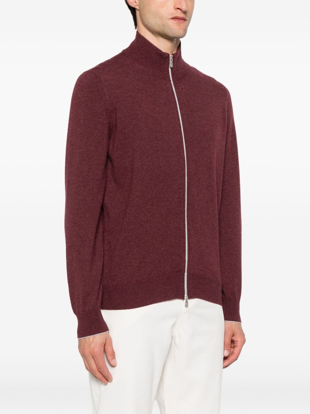 Brunello Brunello Cucinelli Cashmere Zipped Cardigan - Image 6