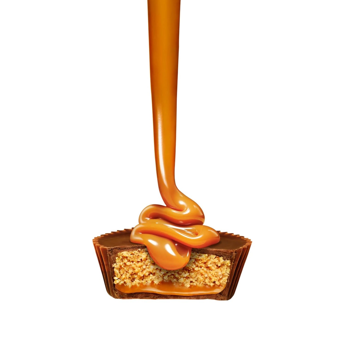 REESE'S Big Cup - Tazas de mantequilla de maní y chocolate con leche y caramelo, paquetes de dulces, 1.4 onzas (16 unidades)