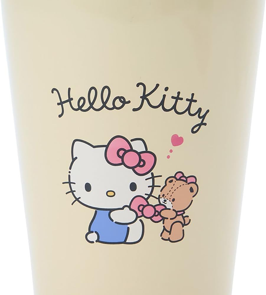 Sanrio 951587 Sanrio Steel Cup Stainless Steel Tumbler with Handle, Hello Kitty, Hello Kitty, 6.3 x 3.3 x 3.3 inches (16 x 8.5 x 8.5 cm), Stainless Steel Tumbler with Handle, Character 951587