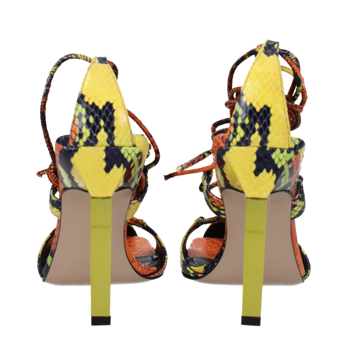 The Attico Sandals Adele Women Leather Orange/Yellow - Image 6