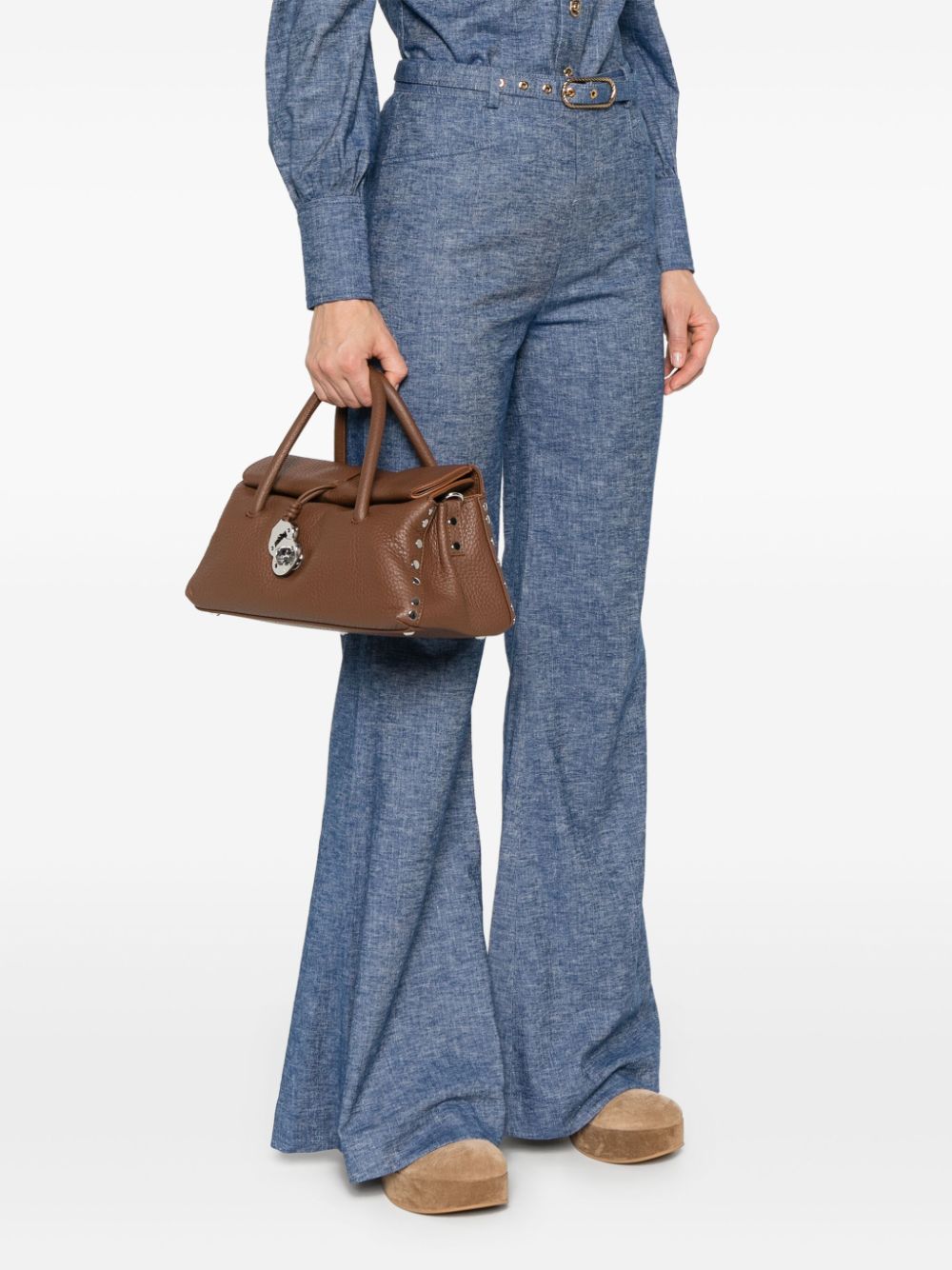 Zanellato ザネラート ドッタ チェンタウロ スモール レザー ハンドバッグ - Image 6