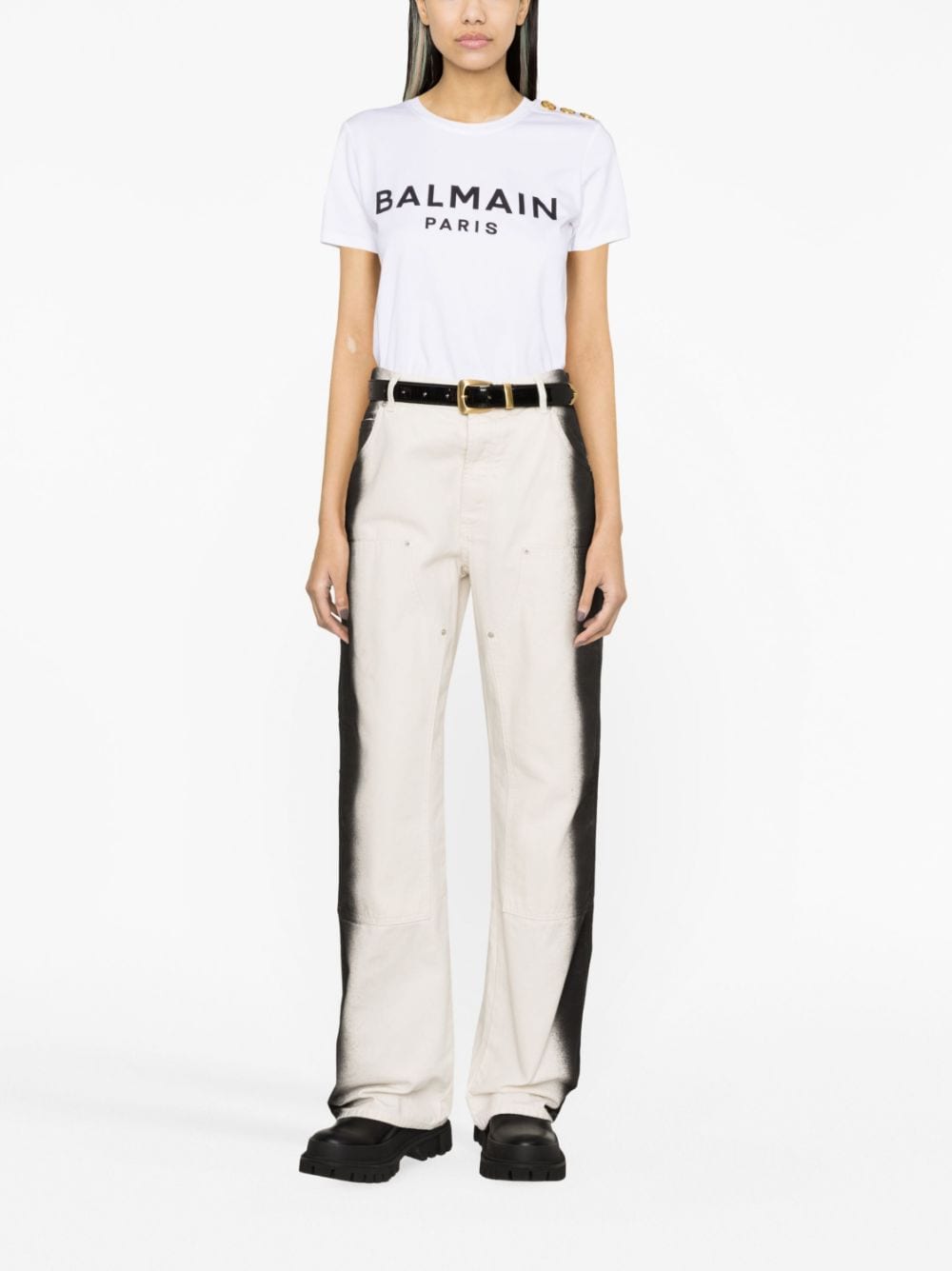 Balmain Paris プリント付きバルマンパリTシャツ - Image 6
