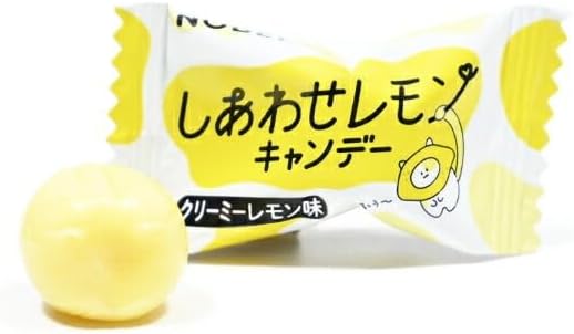 Nobel Seika Shiawase Lemon Candy, Creamy Lemon Flavor, 2.5 oz (70 g) x 4 Bags