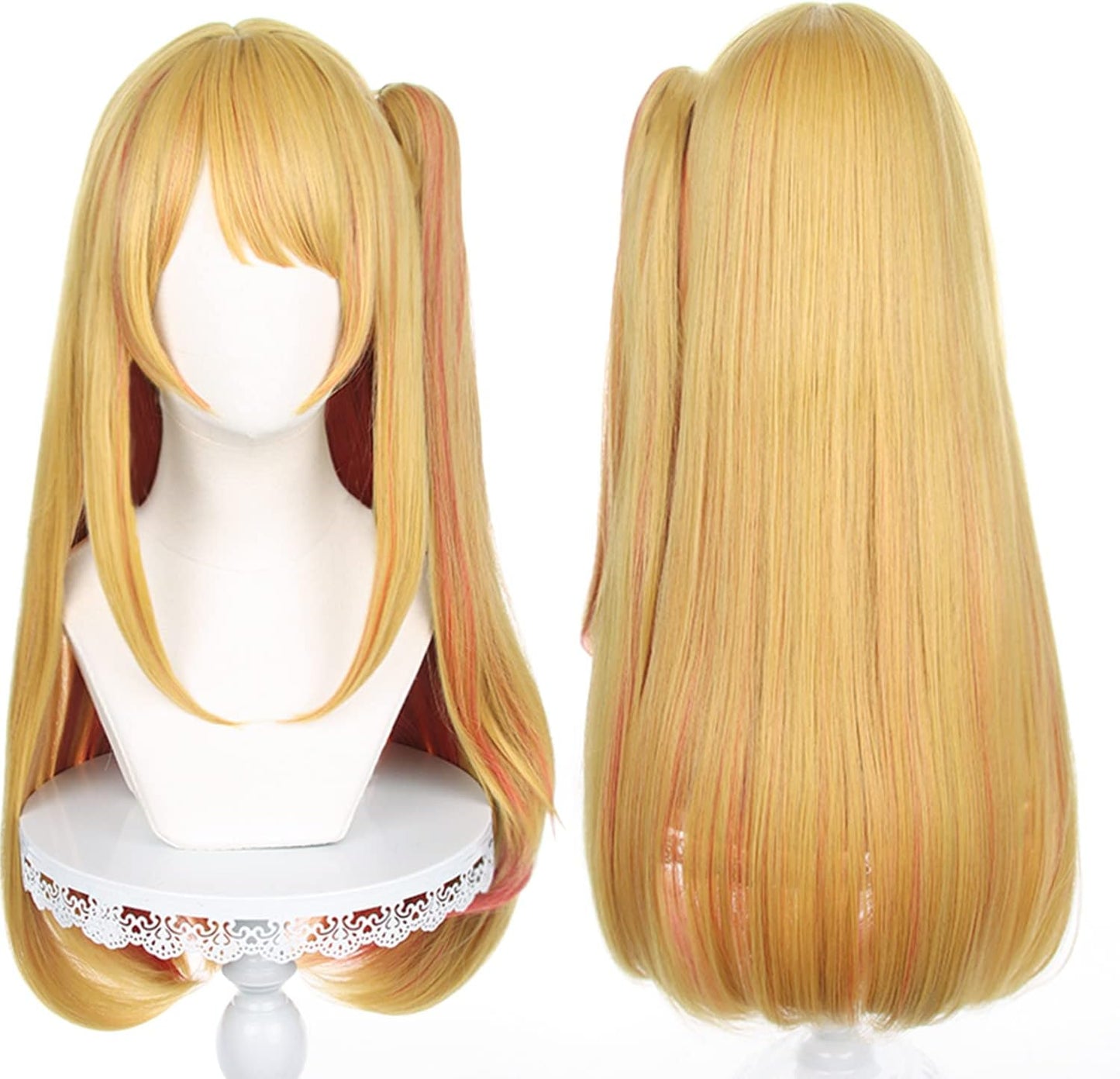 LVMEY Ruby Hoshino Cosplay Wig, Disguise, Heat Resistant Wig, Cosplay Costume, Accessory for Cosplay, Includes Wig Net, Comic Event, Halloween, Christmas, Cultural Festivals, Festivals, School