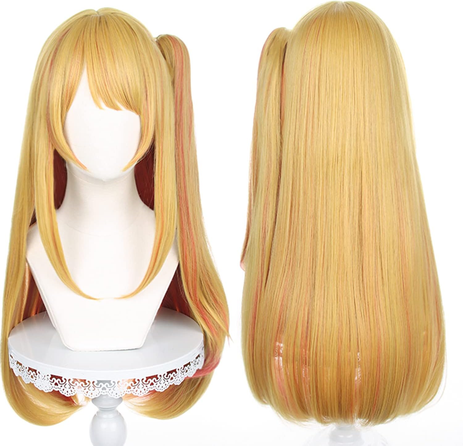 LVMEY Ruby Hoshino Cosplay Wig, Disguise, Heat Resistant Wig, Cosplay Costume, Accessory for Cosplay, Includes Wig Net, Comic Event, Halloween, Christmas, Cultural Festivals, Festivals, School