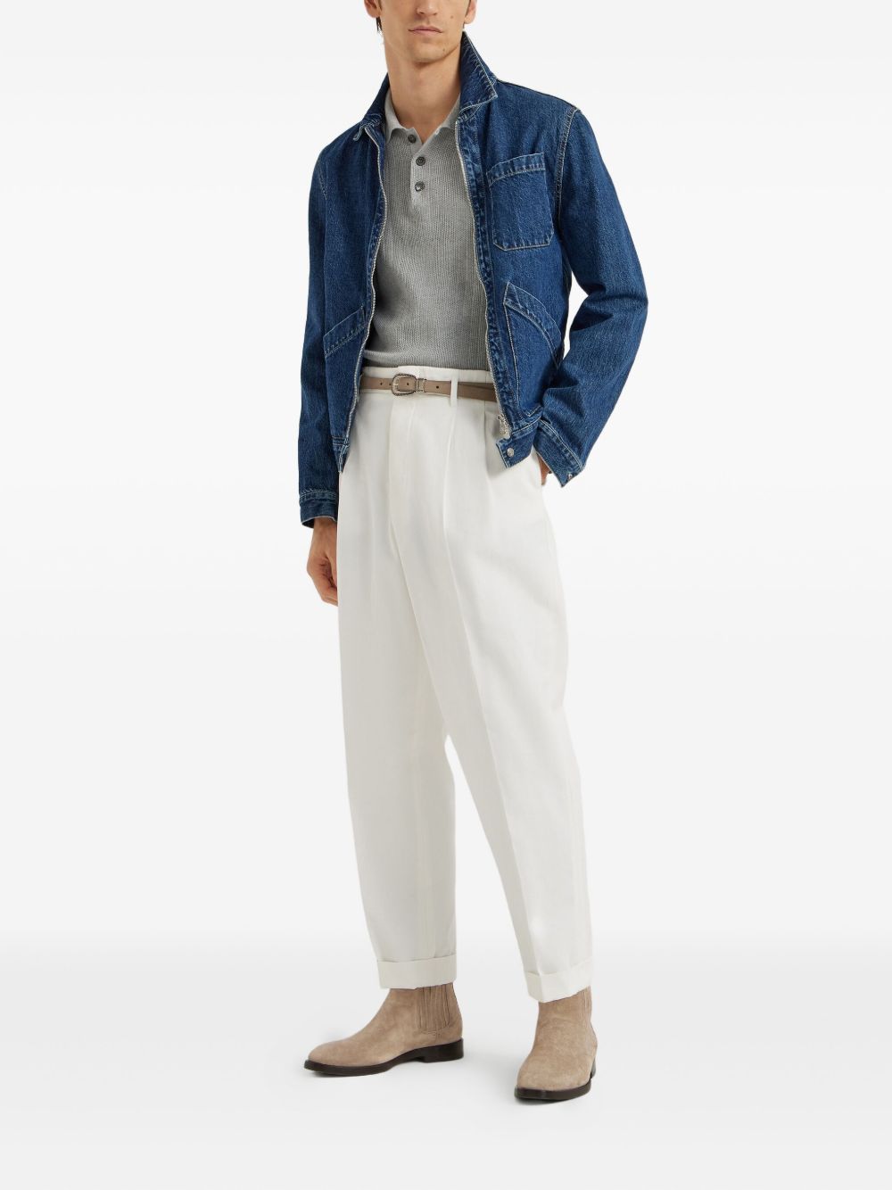 Brunello Brunello Cucinelliコットンニットポロ - Image 6