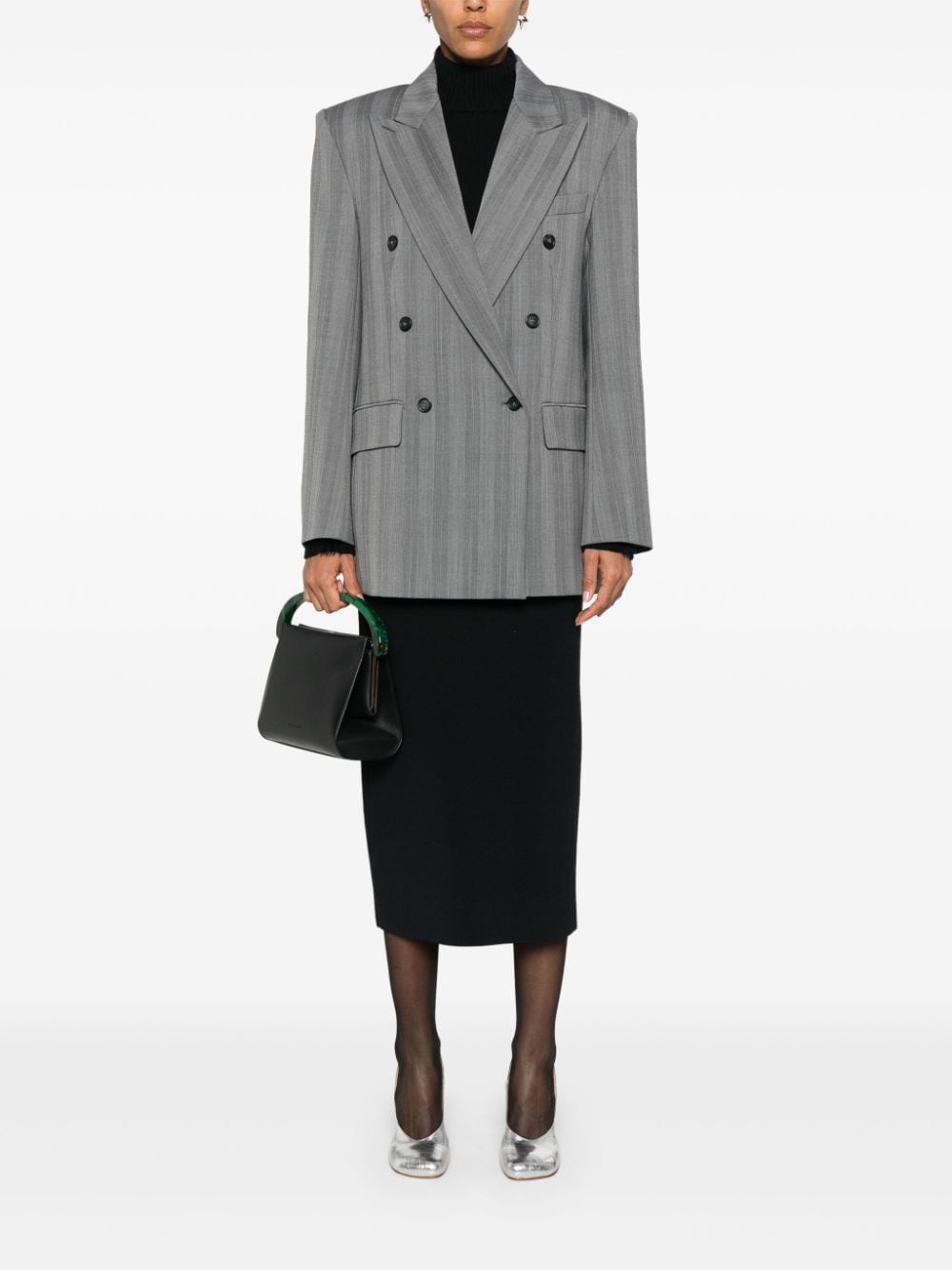 Sportmax SportMaxファッションウール二重胸部ジャケット - Image 6