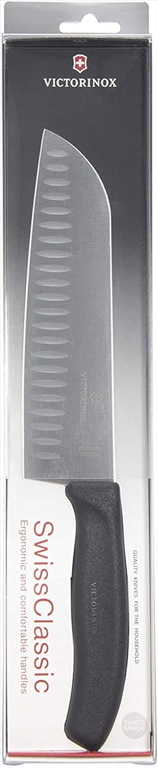 Victorinox 6.8523.17-X1 Swiss Classic Tri-Cut Knife, Dishwasher Safe, Multi-Purpose, 17cm, Black, Ergonomically Designed, Lightweight and Easy to Handle