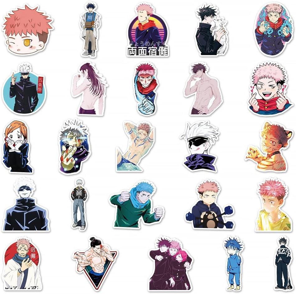 Set of 50 Magical Warfare Stickers Sticker Set Cartoon Waterproof Sticker Set Toy Anime Collection Cute Photo Stickers Favorite Suitcase Gift Birthday Present Moe Goods