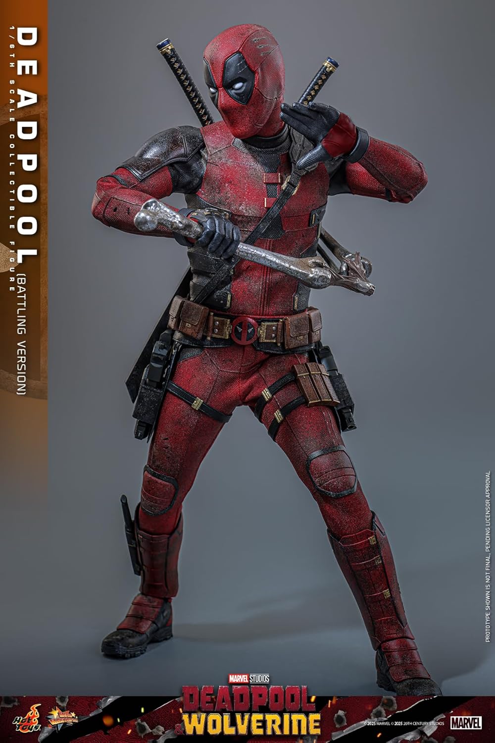 Movie Masterpiece Deadpool & Wolverine Deadpool (Battle Version) 1/6 Scale Figure