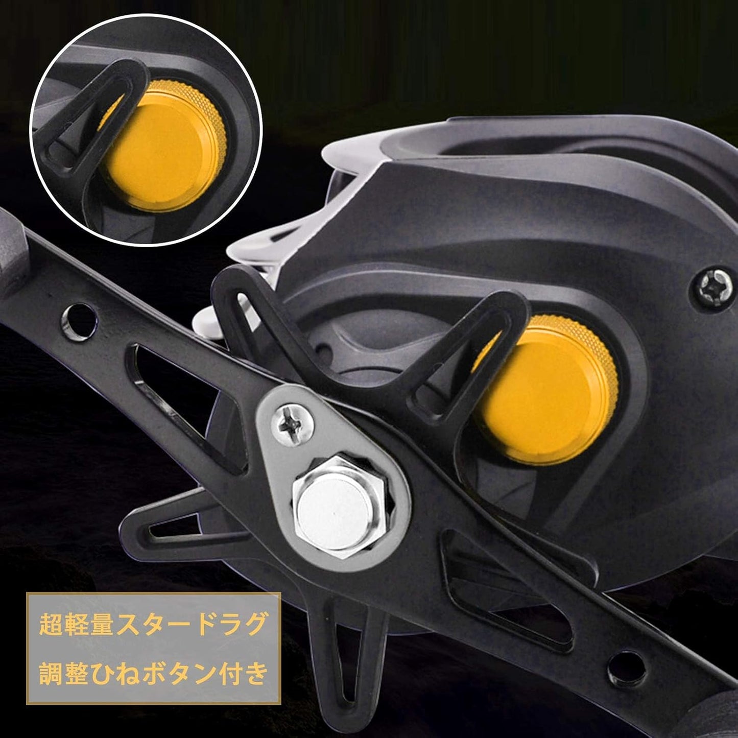 Bait Reel, Saltwater Fishing, Freshwater Fishing, Magnetic Brake, 7.2:1 Gear Ratio, 17+1BB, Maximum Drag Force, 17.6 lbs (8 kg), Bass Fishing, Fishing Reel, Lightweight, Left/Right Handle