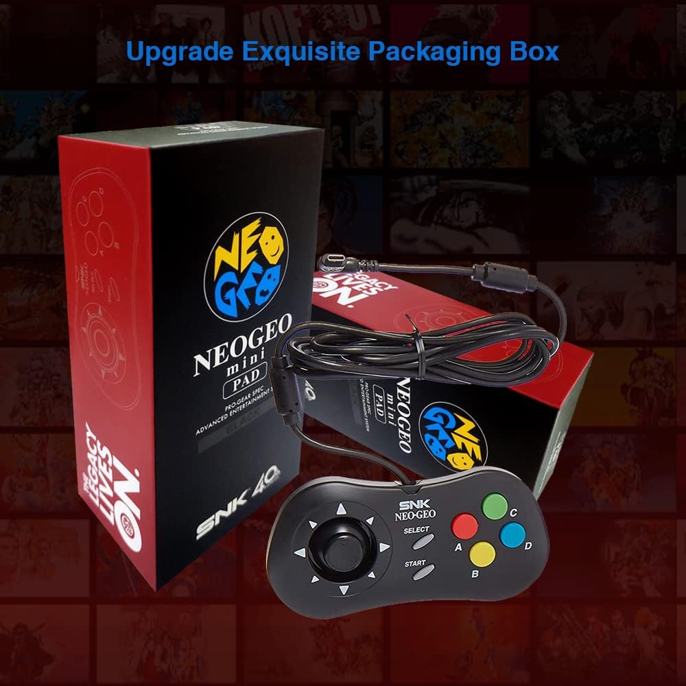 NEOGEO Mini PAD - 黒 NEO GEO Mini/NEO-GEO Arcade Stick Pro用 SNKクラシック有線ゲームコントローラ