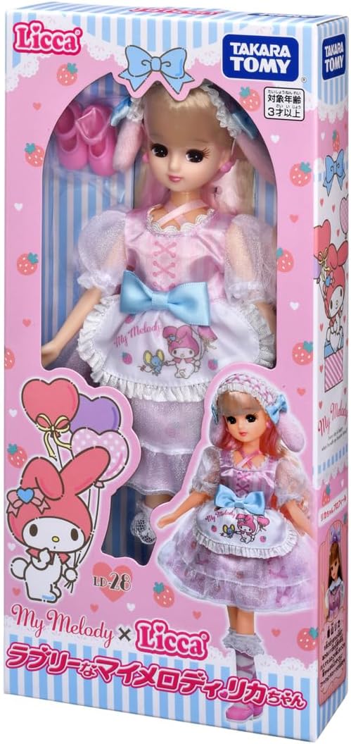 Takara Tomy Licca-chan Doll LD-28 Lovely My Melody Licca-chan Dress-up Pretend Play Toy for Ages 3 and Up