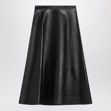 Balenciaga バレンシアガブラックウォッシュコットンマキシスカート - Image 6
