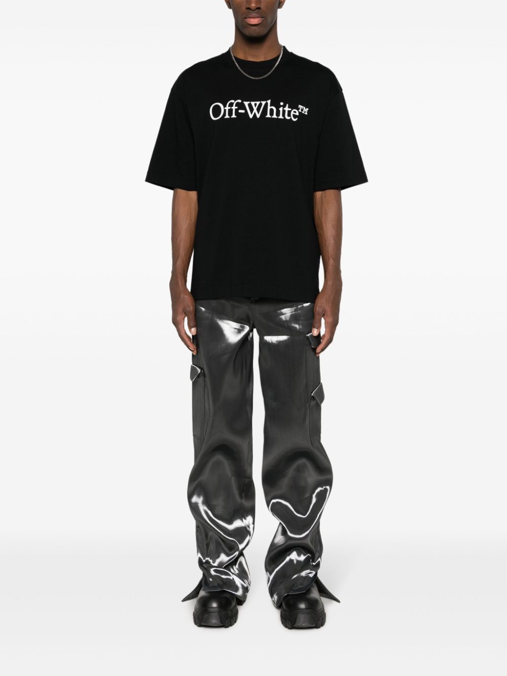 Off Off White Big Bookish Cotton T Shirt - Image 6