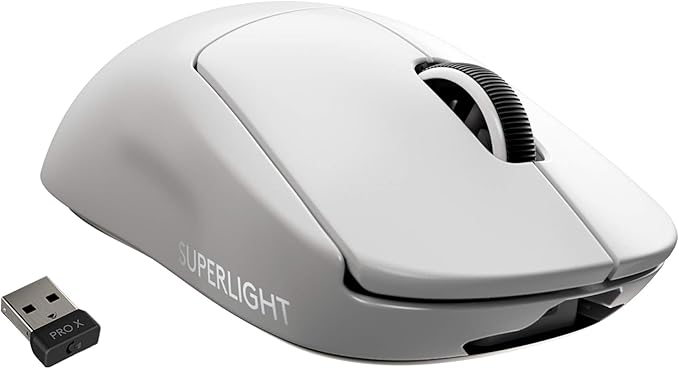 Logicool G-PPD-003WL-WH Wireless Gaming Mouse, G-PPD-003WL-WH, Lightweight, Less Than 2.2 oz (63 g), LightSPEED HERO, 25K Sensor, POWERPLAY Wireless, Charging, Compatible Gaming Mouse, White, PC