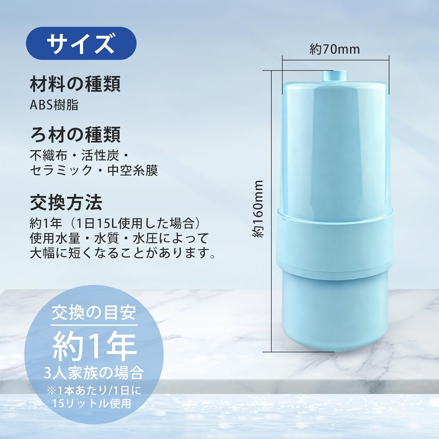 TK-AS30C1 Panasonic 【JIS Certified・Japan Quality Inspected】 Alkaline Ion Water Purifier Replacement Water Filter Cartridge Panasonic Water Purifier Cartridge Removes 19 Substances Including PFOS・PFOA