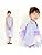 NISHIORI 2-Way Yukata Dress, Separate Dress, 4-Piece Set, Girls, Kids, Camisole, 2-Belt Set, 10 Patterns, 6 Sizes