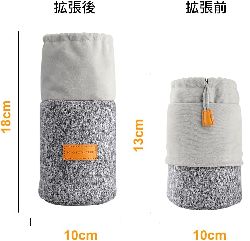Camera Lens Case, K&F Concept SLR Dual Purpose Lens Case, Pouch, Lens Protection Pouch, Soft SLR 2-Way Waterproof Compatible with DSLR Camera Lenses such as Sony Canon Nikon Pentax Olympus Panasonic
