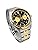 Seiko SSB430P1 Men's 1/5 Second Chronograph Quartz Wristwatch, Silver x Gold, Black Dial, Black, Bracelet Type