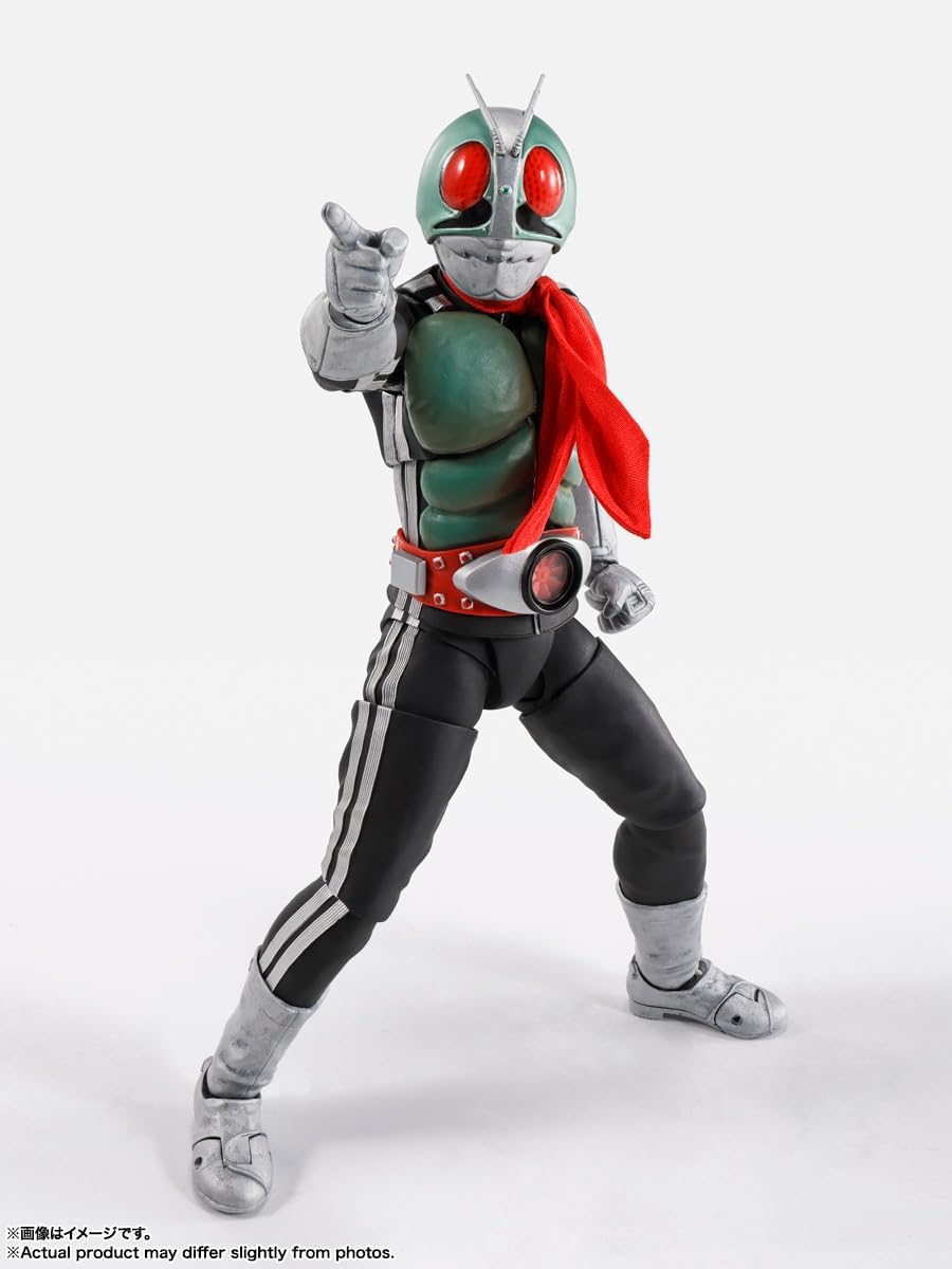 TAMASHII NATIONS S.H. Figuarts (True Bone Carving Process) Kamen Rider New No. 1 Glorious Showa Rider Edition (First Press Limited Base Included) Approx. 5.7 inches (145 mm), PVC & ABS & Fabric