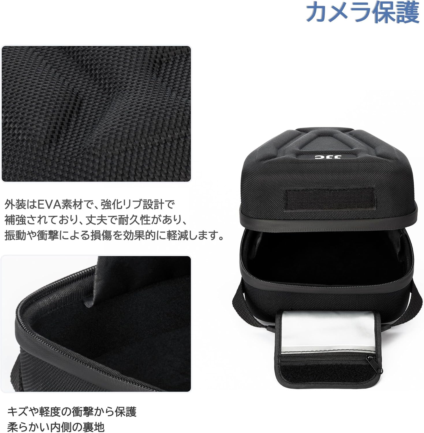 JJC Upgraded Camera Case Camera Bag for Canon EOS R100 R8 R50 R6 Mark II R7 R10 Sony a7C II a7C R a7RV a7 IV Fujifilm X-T5 X-T4 X-T3 X-T2 X100V X100F X100 Shockproof 3-way handbag with strap travel