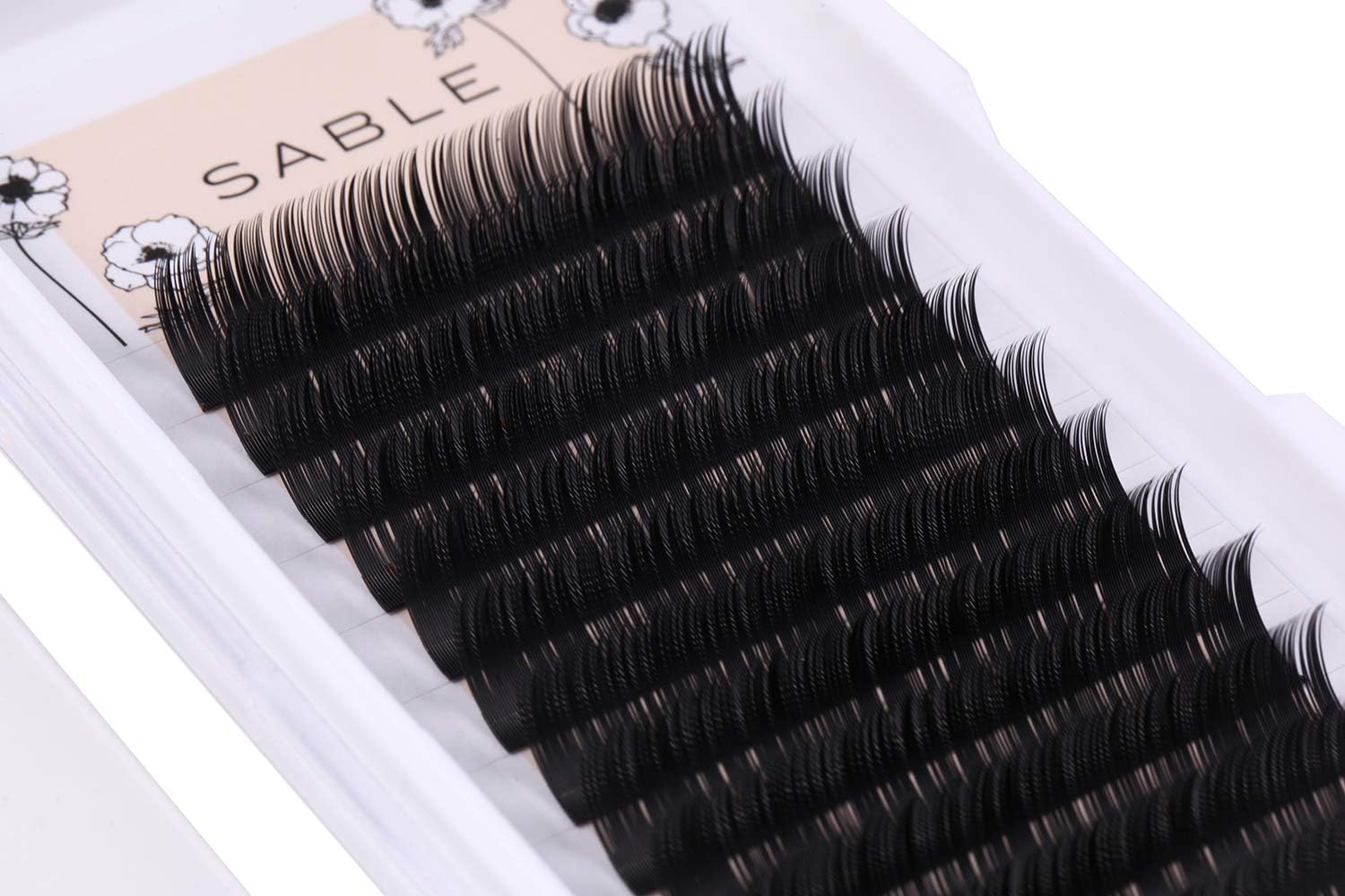 THREE JUICY Sable Eyelash Extensions J-Curl Thickness 0.1mm (13mm)