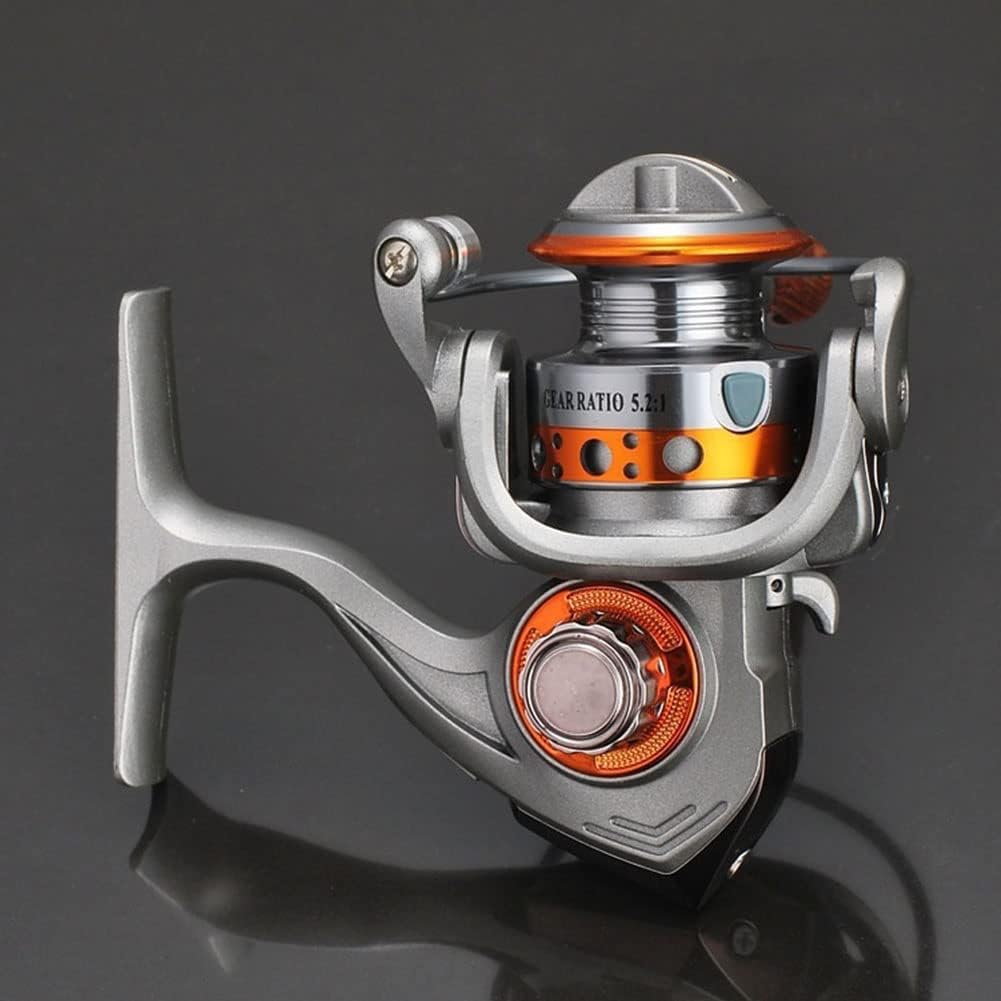 Mini Spinning Reel, 5.2:1 Gear Metal Fishing Reel, 13+1BB Powerful Spinning Fishing Reel with Interchangeable Handle, Small Compact Fishing Reel for Carp Bass Trout Fishing Mini 150