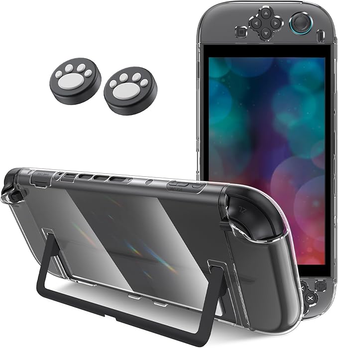 Switch 2 Clear Case, Dock Compatible, Divided Design, Switch 2 Protective Cover, PC Material, Easy to Put on and Take Off, No Yellowing, Lightweight, Full Protection, Shockproof, Scratch-Resistant