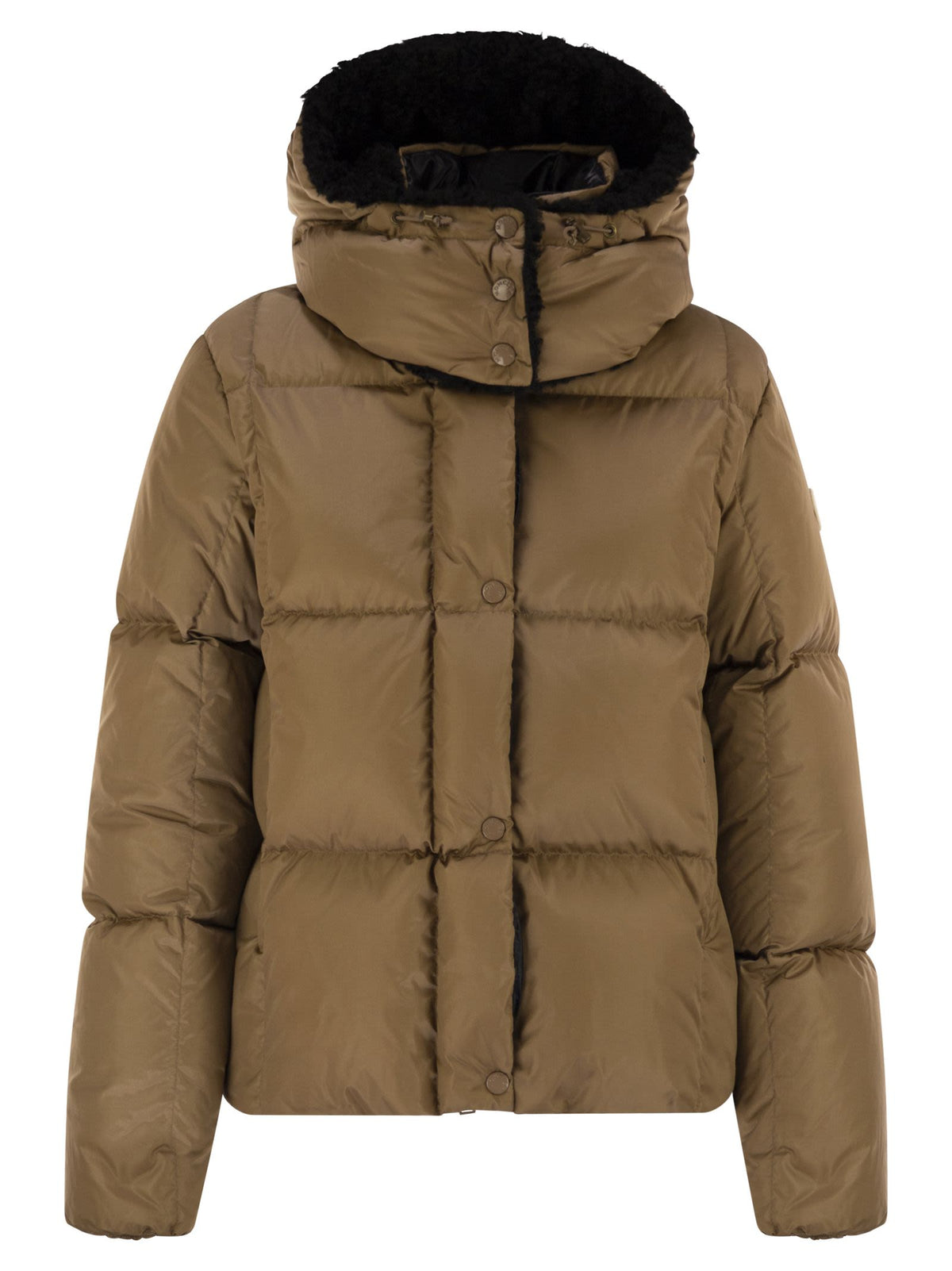 Moncler モンクレールカステルノーフードとスクエアキルティング付きのショートダウンジャケット - Image 3