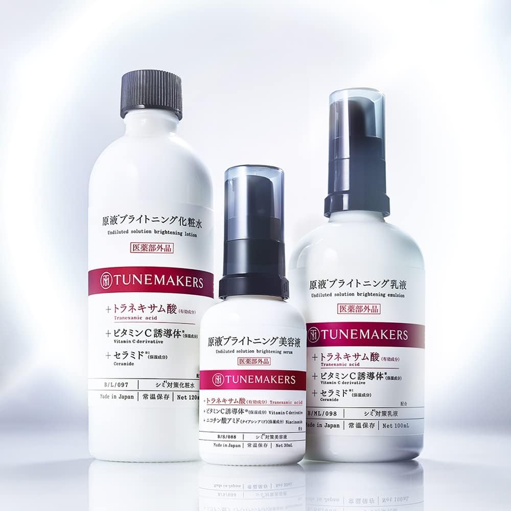 TUNEMAKERS Emulsion, Quasi-drug, Solution Brightening Lotion, 3.4 fl oz (100 ml), Stain Countermeasure, Tranexamic Acid, Niacinamide, Whitening Milk Lotion