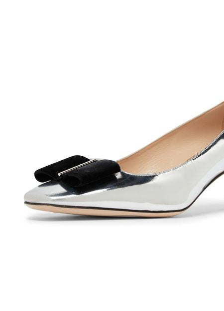 TOM FORD ミラーカーフレザー ベルベット パンプス - Image 6