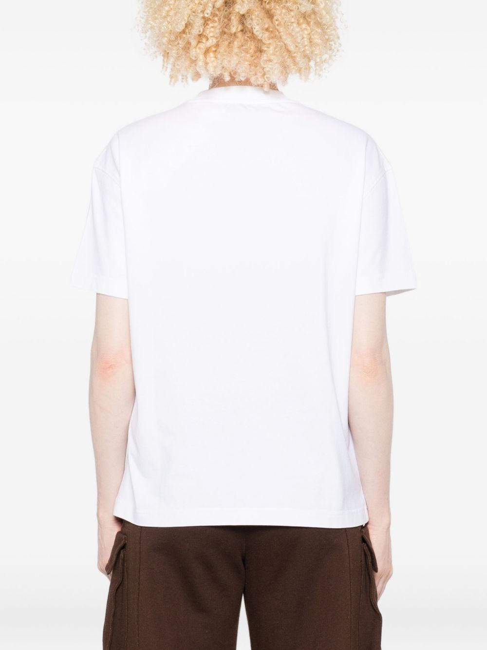 Off オフホワイトブックッシュフラワーズコットンTシャツ - Image 6