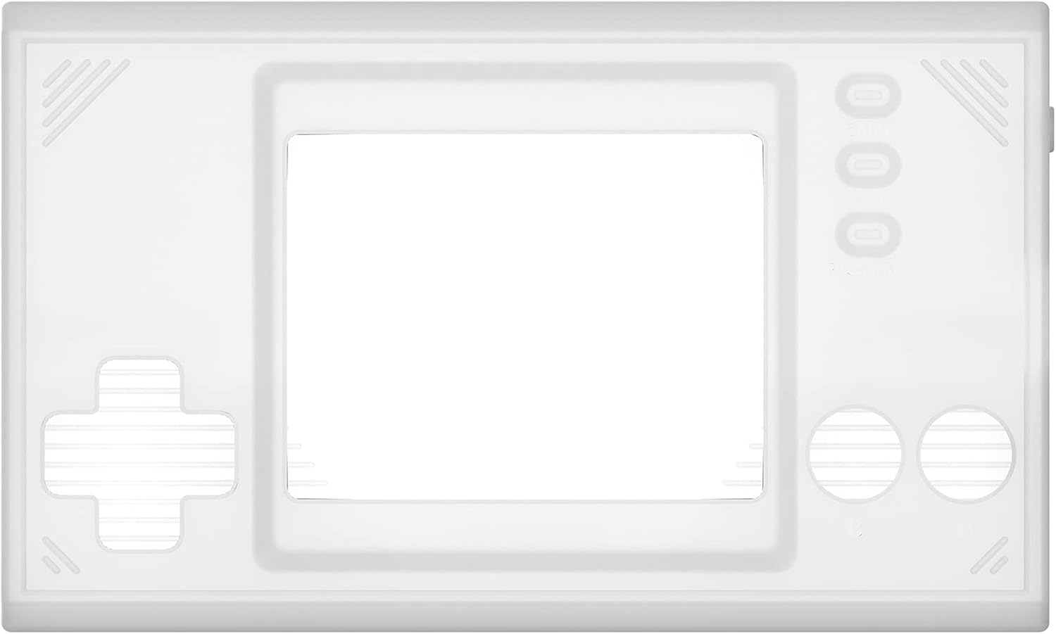 PlayVital Translucent Clear Silicone Cover Protective Case Skin for Nintendo Games & Watch: Super Mario Bros with 2 Screen Protectors