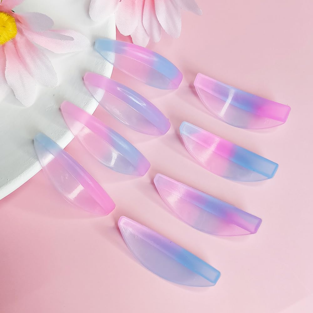 Libeauty Eyelash Lift Silicone Pads Reusable Eyelash Perm Rod Size 8 Pairs Eyelash Curl Pads Lash Lifting Shield Great for Eyelash Lifting