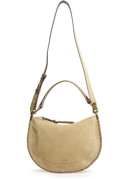 ISABEL MARANT Oskan Soft Zip shoulder bag in suede with braided edges - Image 6