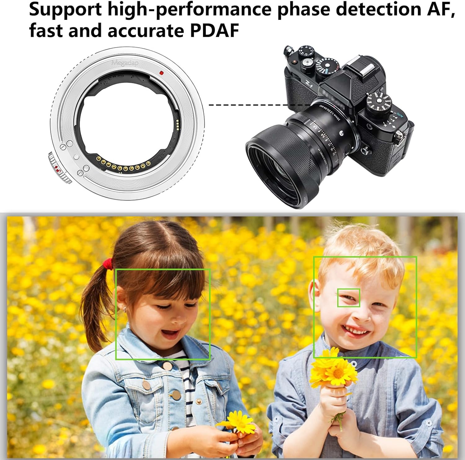 Megadap ETZ21 PRO+ Auto Focus Lens Adapter with Built-in Electronic Aperture for Nikon Z Camera Zf Z9 Z8 Z7 Z6 Z7II Z6II Z5 Z50 ZFC Sony FE Sigma Tamron FE Series Lens (ETZ21 PRO+)