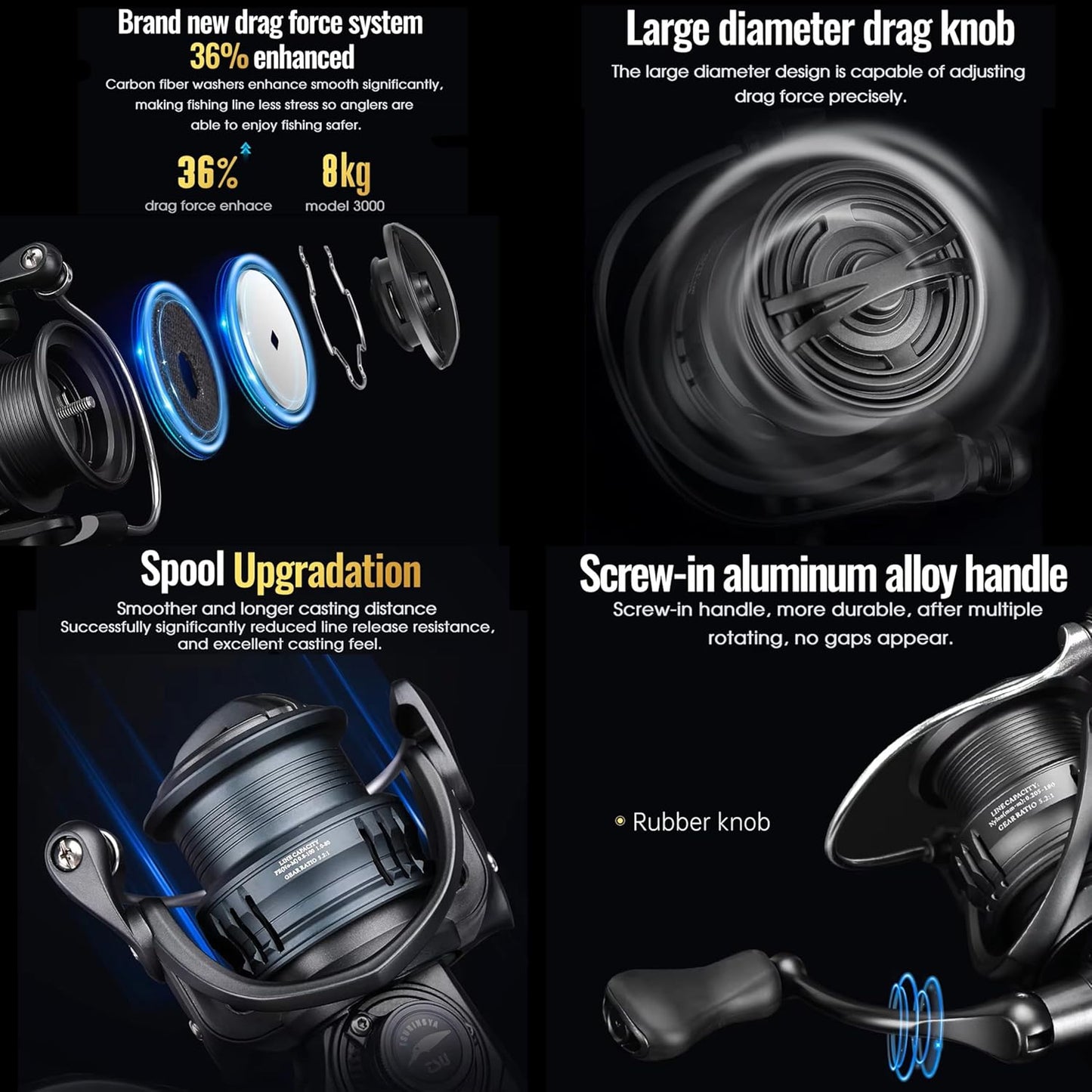 Lightweight Carbon Frame Spinning Reel FRERE FLEL