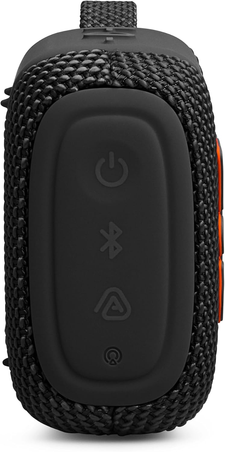 JBL JBLGO5BLKJN GO5 Bluetooth Speaker, USB C Charging, IP68 Dustproof, Waterproof, Lossless Playback, Ambient Edge Light, AirTouch, Stereo Pairing, Small, App Compatible, Auracast Compatible, Passive