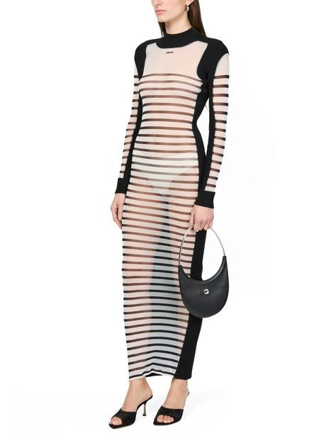 JEAN PAUL GAULTIER Mariniere メッシュ混 長袖ドレス - Image 6