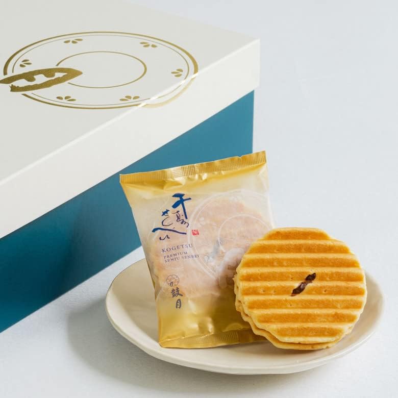 Kogetsu Senju Senbei PREMIUM 12-piece Set / Kyoto Japanese Confectionery Gift for Year-End Gifts, Thank You, Celebration, Return Gift, Offering, Sweets