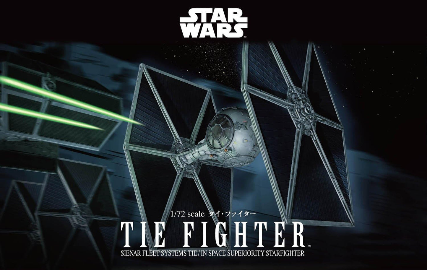 BANDAI SPIRITS Star Wars 1/72 TIE Fighter Pre-painted Plastic Model (New Package Version)
