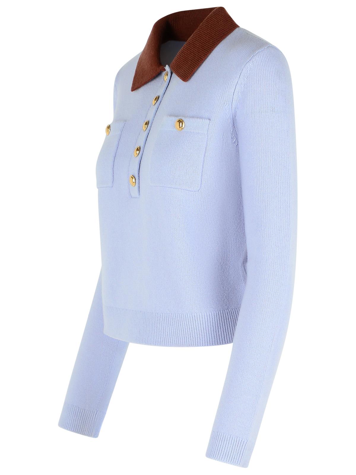 Self セルフポートレートブルーウールブレンドセーター - Image 6