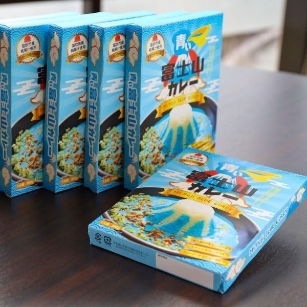 Mt. Fuji Products, Blue Mt. Fuji Curry, 1 Box, Medium Spicy, Slightly Spicy, For Children (Excluding Infants), 7.1 oz (200 g), Local