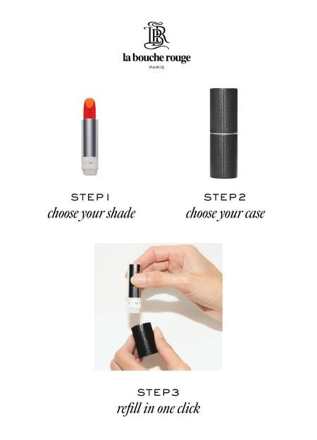 LA BOUCHE ROUGE ブラックレザーケース 詰め替え可能 - Image 6