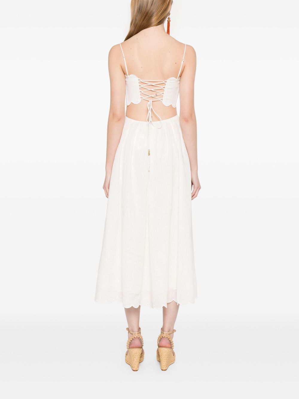 Zimmermann ZIMMERMANN RHIANNON LINEN MIDIドレス - Image 6