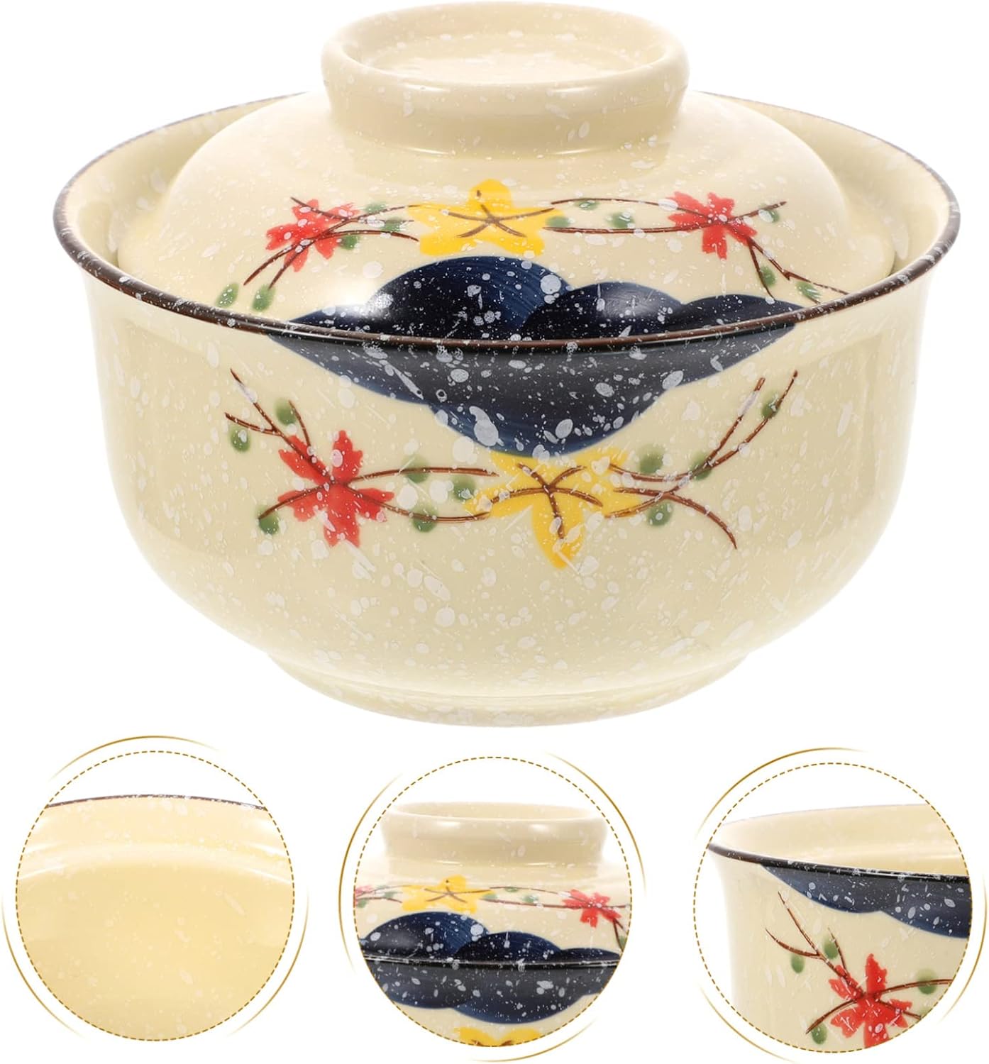 COHEALI Ramen Bowl with Lid, Udon Rice Bowl, Soup Bowl, Japanese Style, Instant Noodles, Japanese Decoration, Instant Noodles, Asian Soup Bowl, Ramen, Noodle Rice Bowl