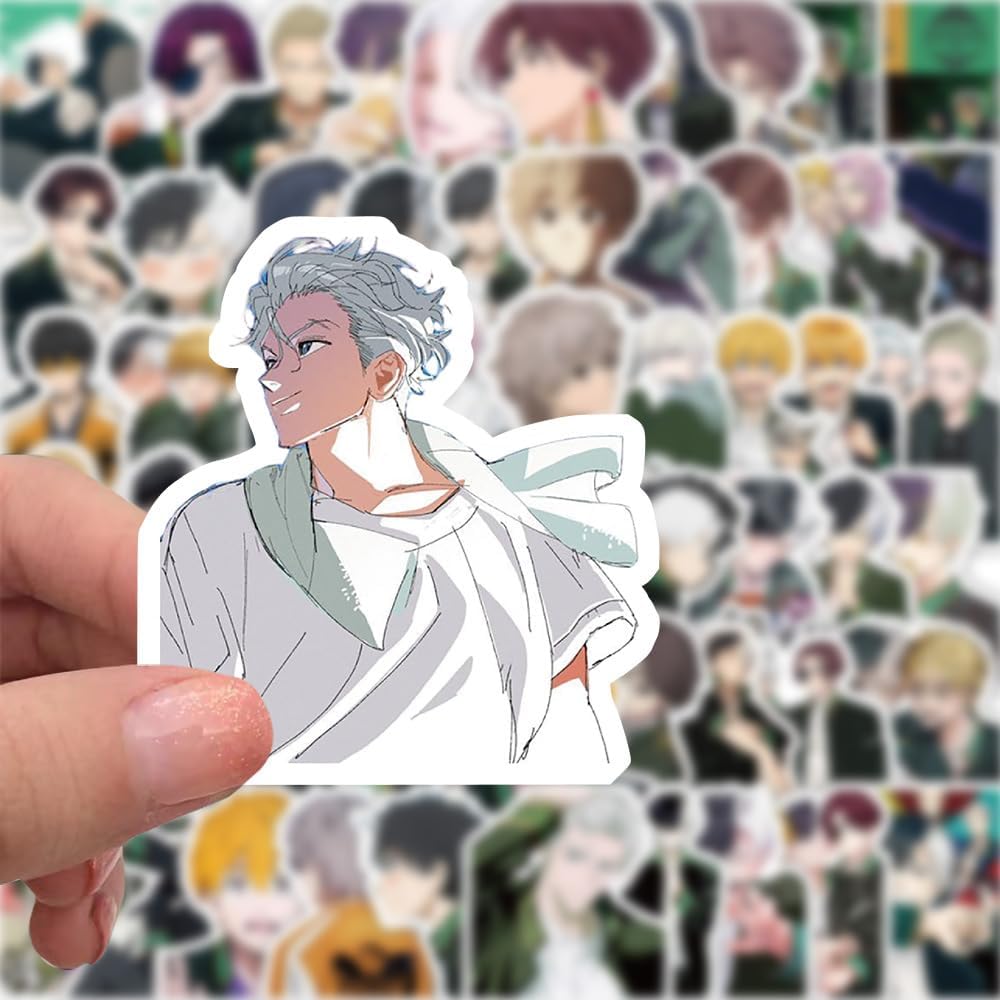 100 pieces Haruka Sakura, Sugishita, Kyotaro Sugishita, Akihiko Elui, Wind Chime High School, Windproof Bell, Windproof Boy Seal Collection Sticker Set, Anime, Manga, Cute, Diary Sticker, Children's