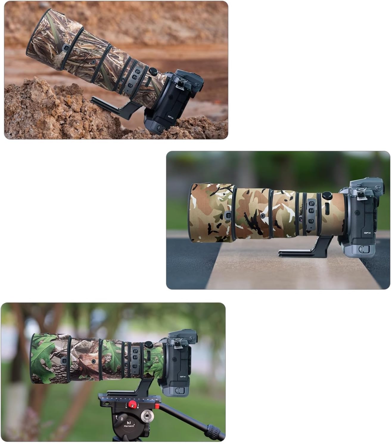 COMEOXO Sigma Lens Cover Waterproof Material Lens Protective Cover for Sigma 500mm F5.6 DG DN OS Telephoto Lens Coat Lens Camouflage Protective Cover Elastic Fabric Protective Lens [Color Number: #