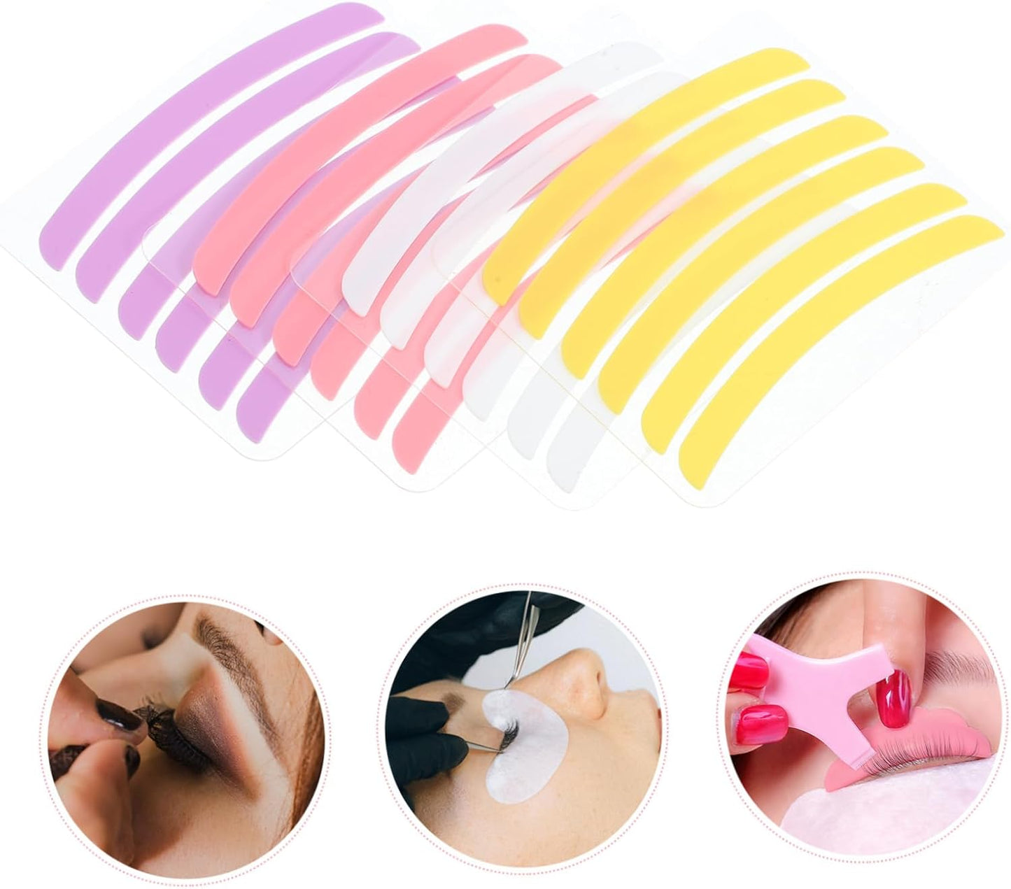 Frcolor 12 Pairs Eyelash Tape eyelash extension eyelashes extension lash lift Lash Lift Ribbon Eyelash Silicone Rod Eyelash Liftins